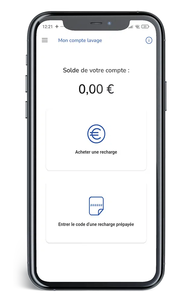 Transfert de solde application Wash