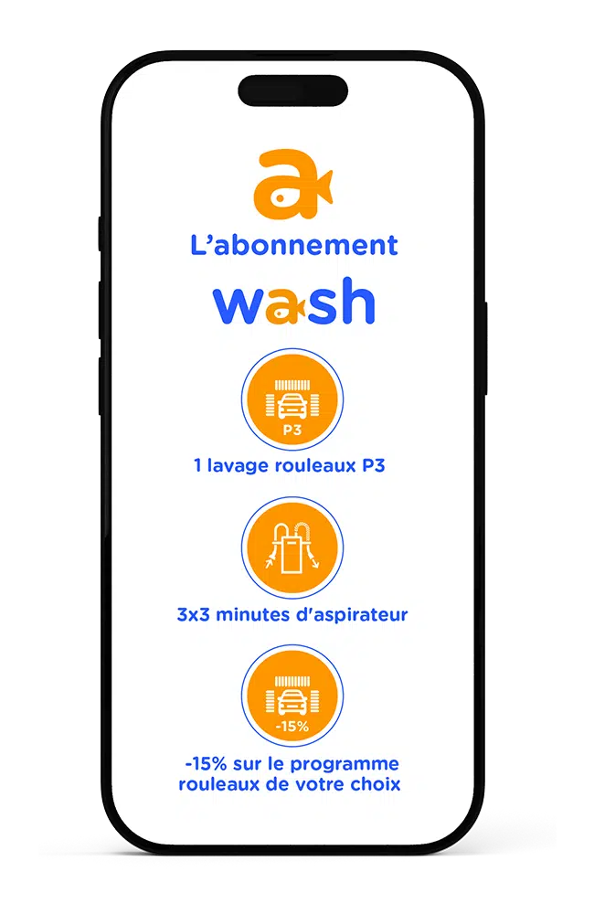 Abonnement Wash sur application Wash